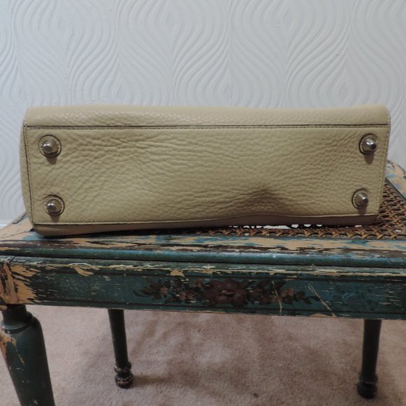 Coach Hampton Collection tan pebble leather satchel with braided detail NWOT - Picture 7 of 12